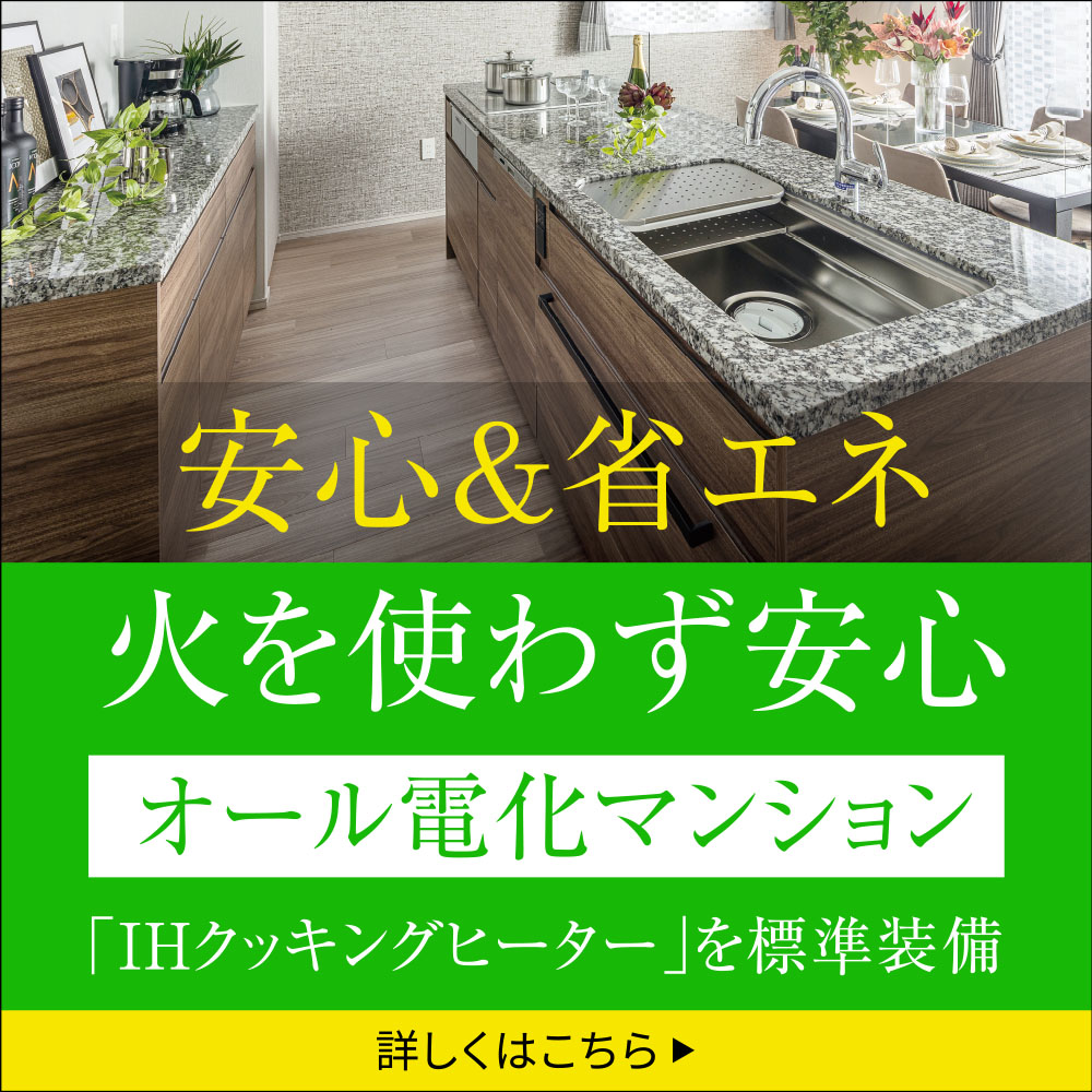 安心&省エネ 火を使わず安心 オール電化マンション
